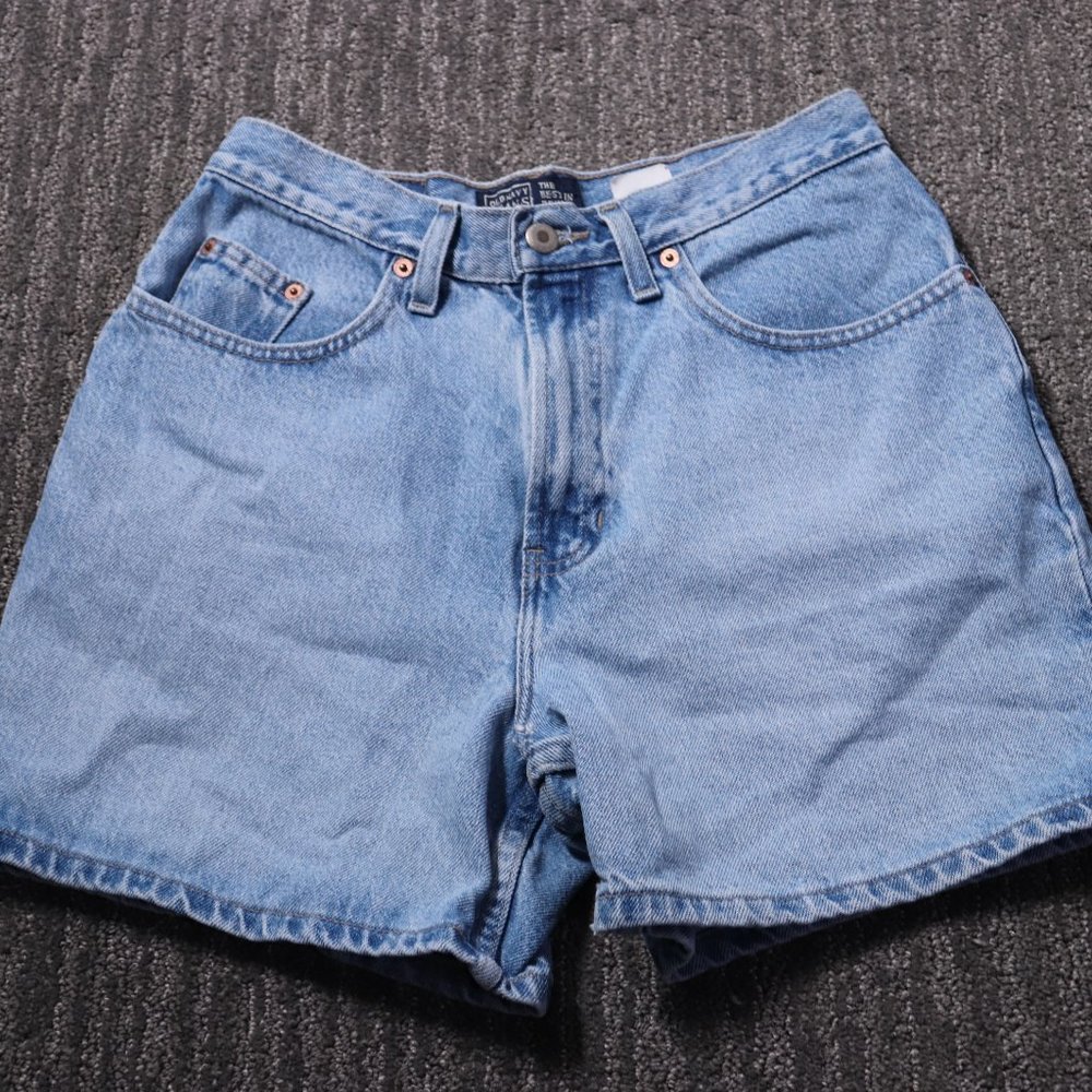 VTG Old Navy Womens 8 Denim Shorts High Waisted Light Wash